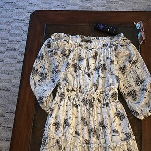 Elegant White Floral Dress